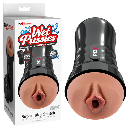 Pipedream PDX Extreme - Wet Pussies - Super Juicy Snatch - Self Lubricating Brown Vagina Stroker