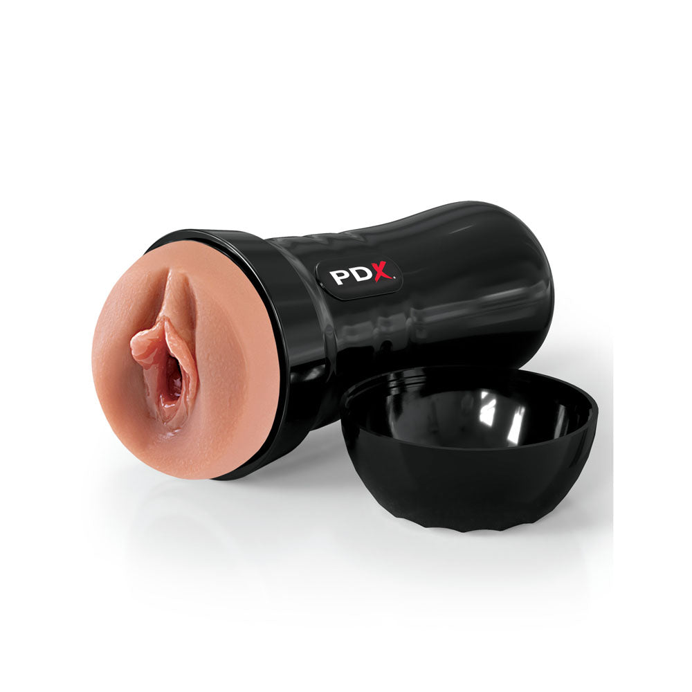 Pipedream PDX Extreme - Wet Pussies - Super Juicy Snatch - Self Lubricating Brown Vagina Stroker