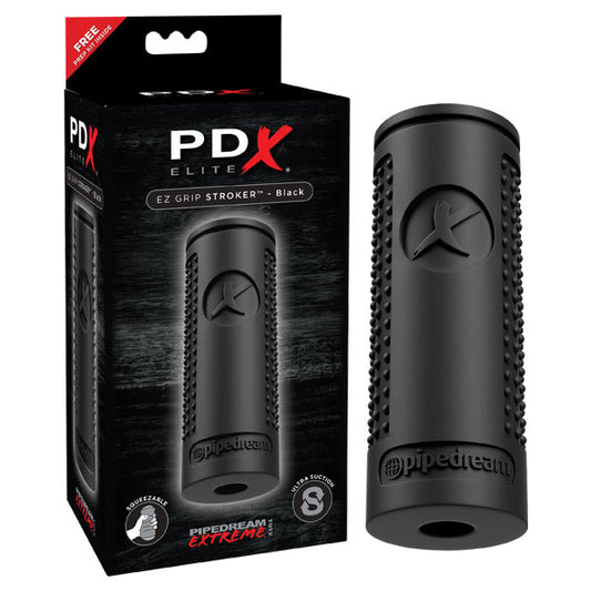 Pipedream PDX Elite EZ Grip Squeezable Stroker - Black