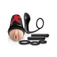 Pipedream PDX Elite Ass-gasm Vibrating Kit - Black Male Kit - 11 Piece Set