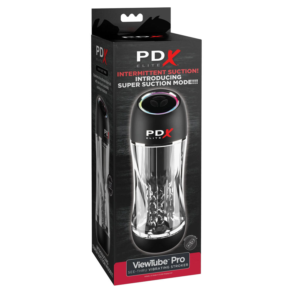 Pipedream PDX Elite ViewTube Pro Clear USB Rechargeable Auto Sucking Stroker