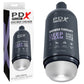 PDX Plus Shower Therapy - Deep Cream - Frosted - Clear Discreet Stroker with Suction Base