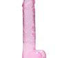 Shots Toys | REALROCK Crystal Clear 9" / 22cm Realistic Dildo with Balls - Pink