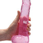 Shots Toys | REALROCK Crystal Clear 9" / 22cm Realistic Dildo with Balls - Pink