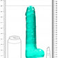 Shots Toys | REALROCK Crystal Clear 9" / 22cm Realistic Dildo with Balls - Turquoise