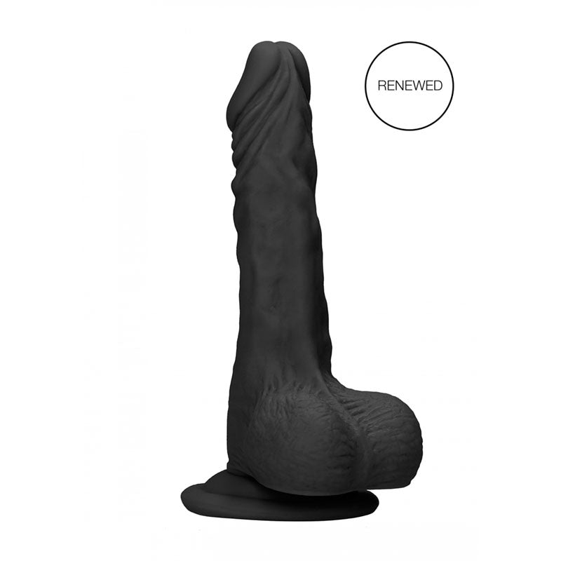 Shots Toys | REALROCK 7" Realistic Dong with Testicles - Black 17.8cm Dildo