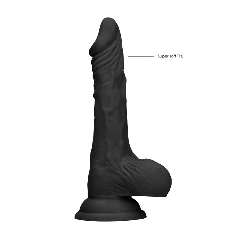 Shots Toys | REALROCK 7" Realistic Dong with Testicles - Black 17.8cm Dildo