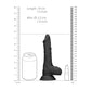 Shots Toys | REALROCK 7" Realistic Dong with Testicles - Black 17.8cm Dildo