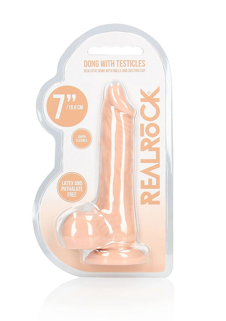 Shots Toys | REALROCK Realistic Dildo With Balls 7" / 17cm Flesh