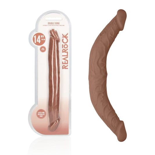 Shots Toys | REALROCK 14" Double Dildo - Tan 36cm Double Dong