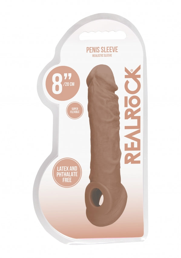 Shots Toys | REALROCK Penis Sleeve 8" - Tan