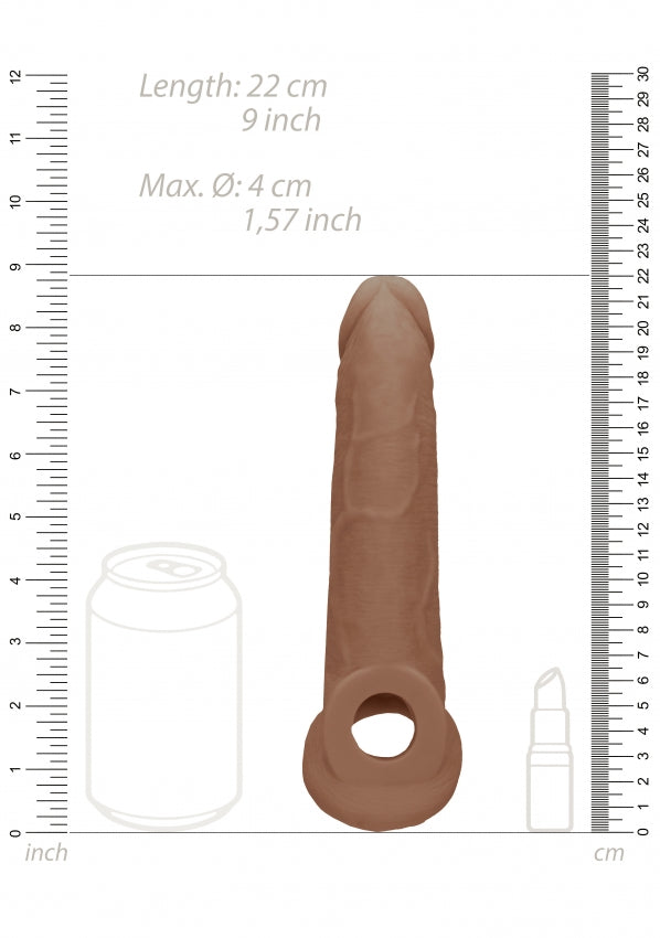 Shots Toys | REALROCK Penis Sleeve 9" - Tan