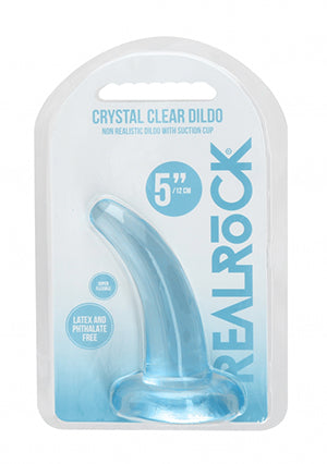 Shots Toys | REALROCK Crystal Clear 5" / 12cm Non Realistic Dildo with Suction Cup - Blue