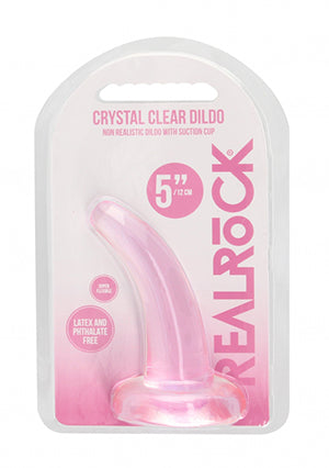 Shots Toys | REALROCK Crystal Clear 5" / 12cm Non Realistic Dildo with Suction Cup - Pink