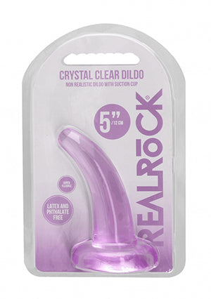 Shots Toys | REALROCK Crystal Clear 5" / 12cm Non Realistic Dildo with Suction Cup - Purple