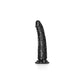 REALROCK Realistic Slim Dildo without Balls - Black 15.5cm (6") Dong