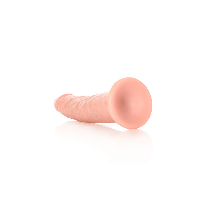 REALROCK Realistic Slim Dildo without Balls - Flesh 15.5cm (6") Dong w Suction