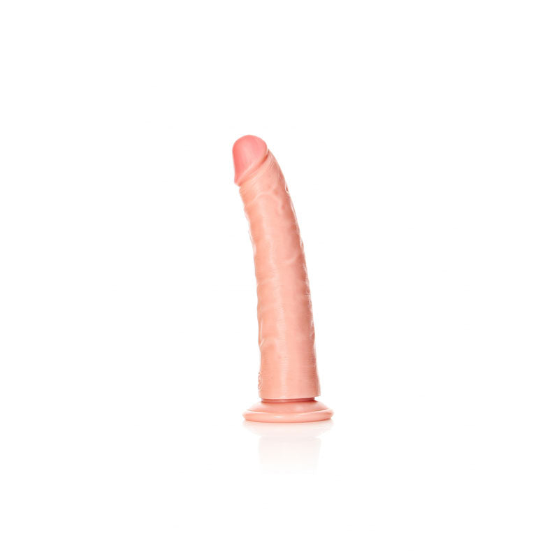 REALROCK Realistic Slim Dildo without Balls - Flesh 18cm (7") Dong w Suction