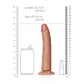 Shots Toys | REALROCK Realistic Slim Dildo with Suction Cup - Tan 20.5cm (8") Dong