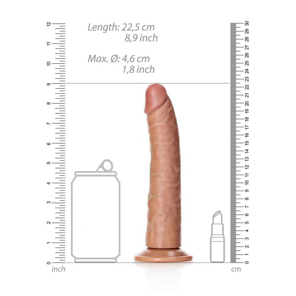 Shots Toys | REALROCK Realistic Slim Dildo with Suction Cup - Tan 20.5cm (8") Dong