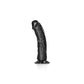 REALROCK Realistic Regular Curved Dildo w Suction Cup - Black 15.5cm (6") Dong