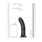 REALROCK Realistic Regular Curved Dildo w Suction Cup - Black 15.5cm (6") Dong