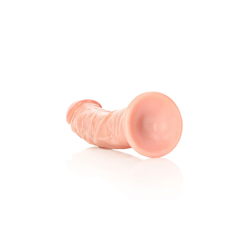 REALROCK Realistic Regular Curved Dildo with Suction Cup - Flesh 18cm (7") Dong