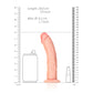 REALROCK Realistic Regular Curved Dildo with Suction Cup - Flesh 18cm (7") Dong