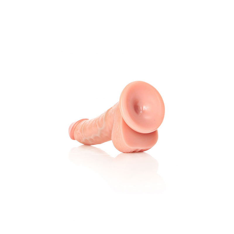 REALROCK Realistic Regular Curved Dong with Balls - Flesh 15.5cm (6") Dildo