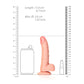 REALROCK Realistic Regular Curved Dong with Balls - Flesh 15.5cm (6") Dildo