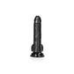 REALROCK Realistic Regular Curved Dong with Balls - Black 18cm (7") Dildo