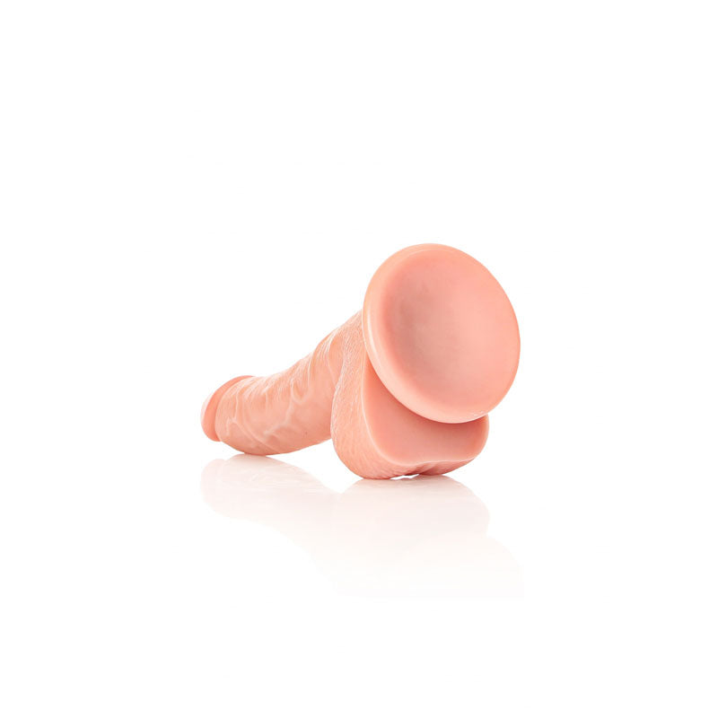 REALROCK Realistic Regular Curved Dong with Balls - Flesh 18cm (7") Dildo