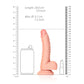 REALROCK Realistic Regular Curved Dong with Balls - Flesh 18cm (7") Dildo