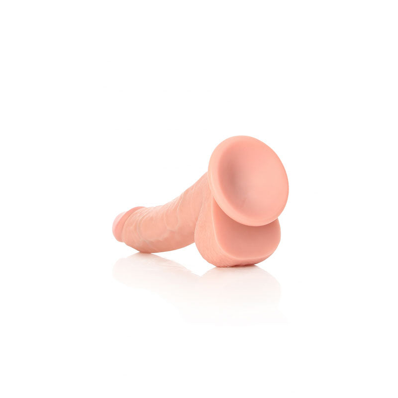 REALROCK Realistic Regular Curved Dong with Balls - Flesh 20.5cm (8") Dildo