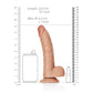 Shots Toys | REALROCK Realistic Regular Curved Dong with Balls - Tan 20.5cm (8") Dildo Suction