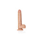 REALROCK Straight Realistic Dildo with Balls - Tan 18cm (7") Dong with Suction