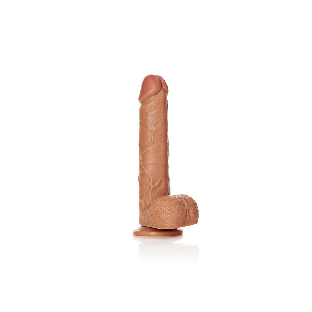 REALROCK Straight Realistic Dildo with Balls - Tan 23cm (9") Dong with Suction