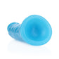 Shots Toys | REALROCK 15.5cm Slim Glow in the Dark Neon - Blue (6") Dildo Dong