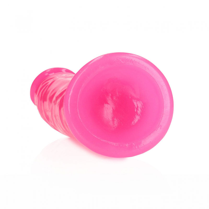 Shots Toys | REALROCK 15.5cm Slim Glow in the Dark Neon - Pink (6") Dildo Dong