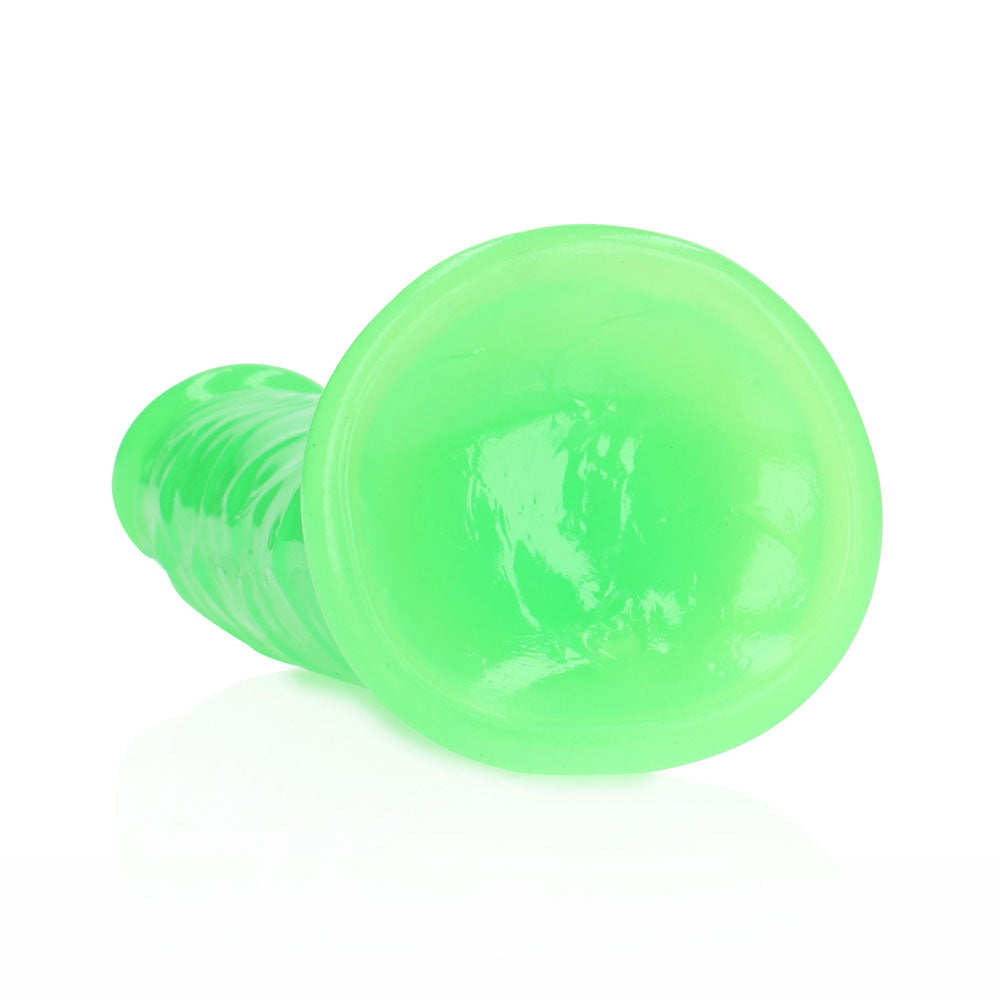 Shots Toys | REALROCK 18cm Slim Glow in the Dark Neon Green 7" Dildo Dong