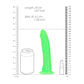 Shots Toys | REALROCK 18cm Slim Glow in the Dark Neon Green 7" Dildo Dong