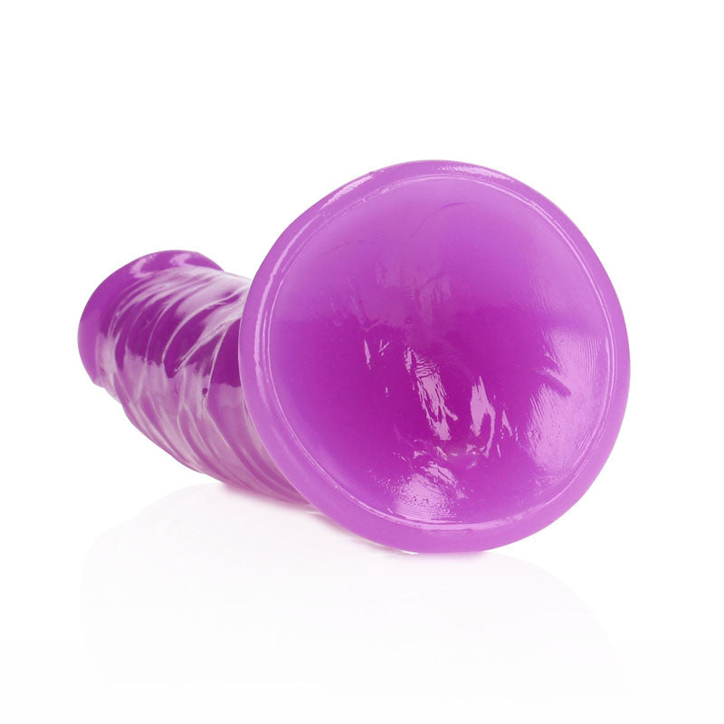 Shots Toys | REALROCK 18cm Slim Glow in the Dark Neon - Purple (7") Dildo Dong