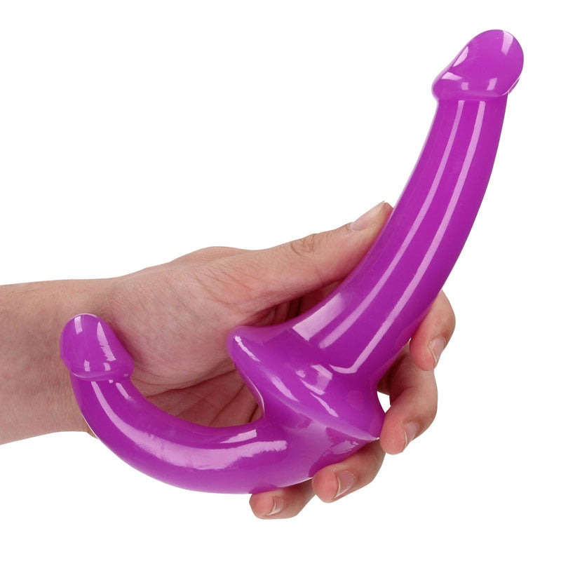 Shots Toys | REALROCK 13.5cm (6")Strapless Strap-On Glow in the Dark - Purple