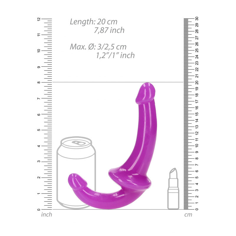 Shots Toys | REALROCK 13.5cm (6")Strapless Strap-On Glow in the Dark - Purple