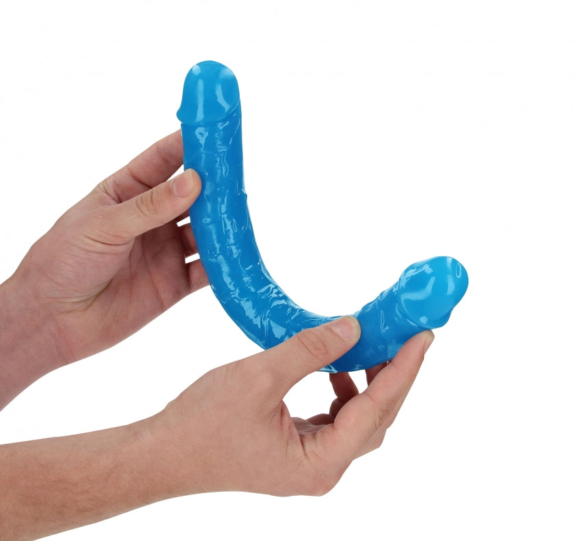 Shots Toys | REALROCK 30cm Double Dong - Blue (12") Glow In The Dark