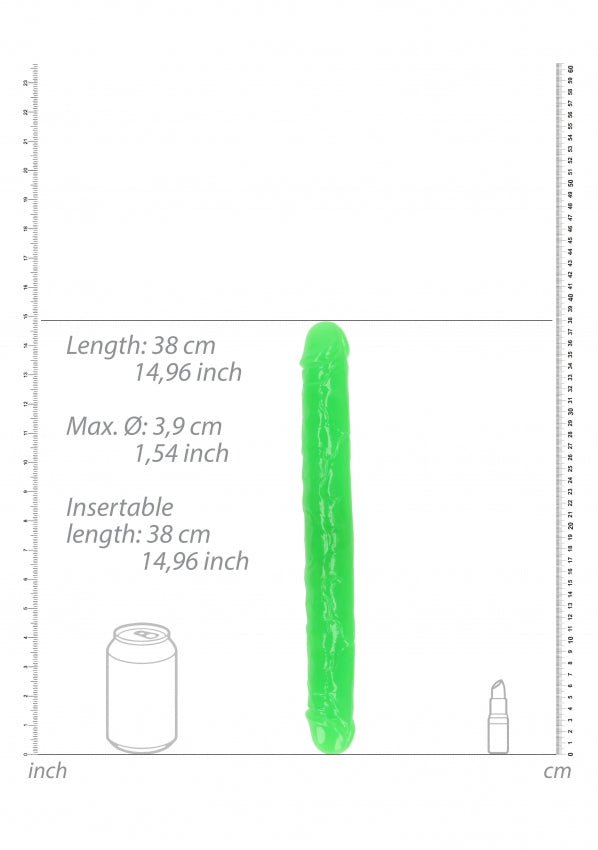 Shots Toys | REALROCK 38cm Double Dong - Green (15") Glow In The Dark