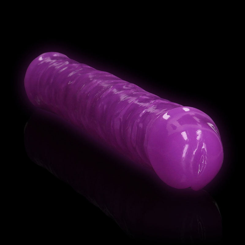 Shots Toys | REALROCK 38cm Double Dong - Purple (15") Glow In The Dark