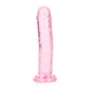 Shots Toys | REALROCK Crystal Clear 15.5cm Straight Dildo - Pink 6" Dong