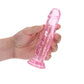 Shots Toys | REALROCK Crystal Clear 15.5cm Straight Dildo - Pink 6" Dong