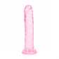 Shots Toys | REALROCK Crystal Clear 15.5cm Straight Dildo - Pink 6" Dong